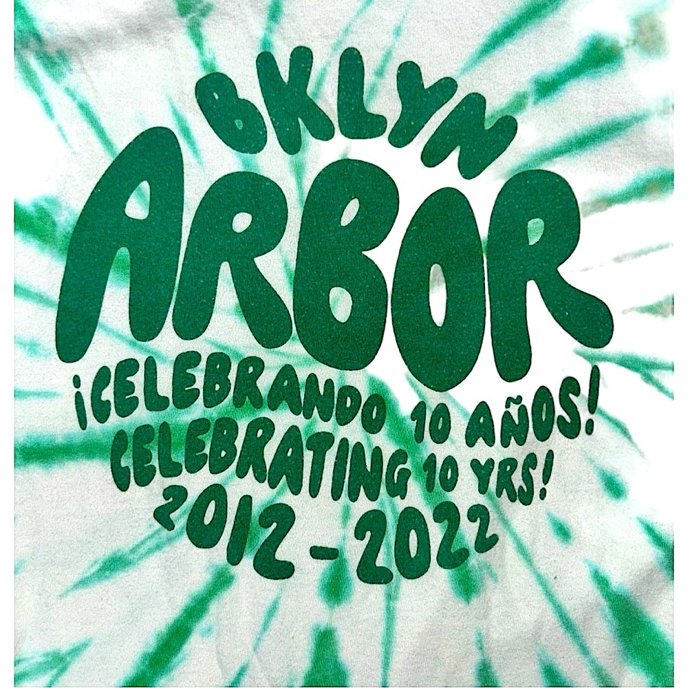 Vintage-Style Green Tie-Dye Arbor Collective Graphic T-Shirt 10 Years 2012–2022 - Picture 5 of 10
